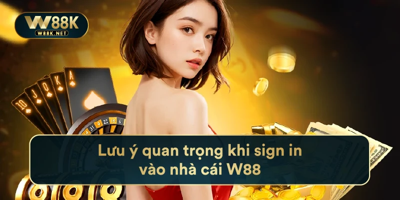 Lưu ý quan trọng khi sign in vào nhà cái W88